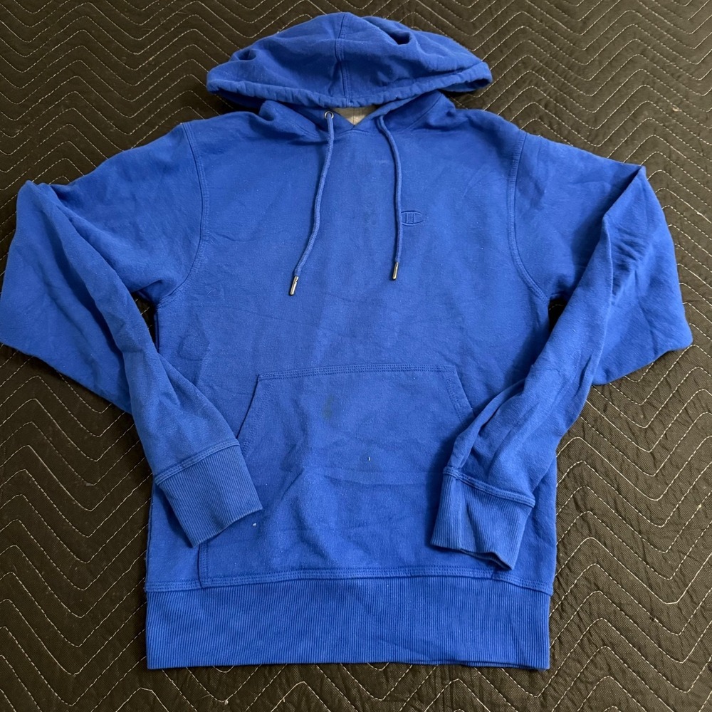 NWT Champion Hoodie Mens Fleece Sweatshirt Size XS Royal Blue C Logo